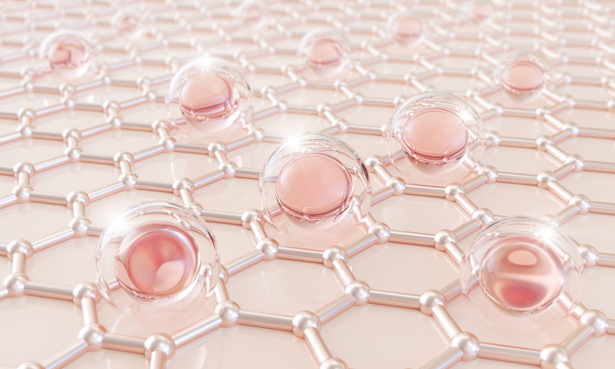 Pink Collagen Skin Serum on Skin Cells.